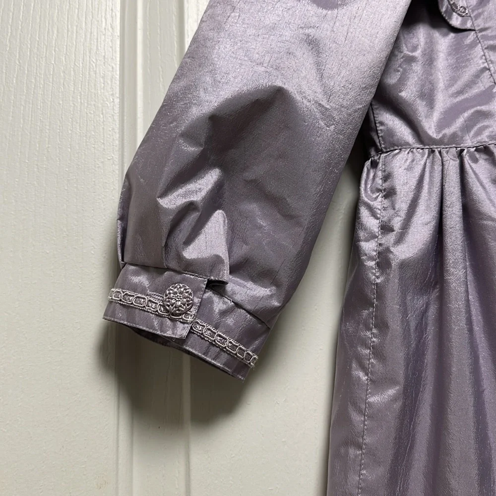 F.W. FISCHER Girls Dressy Lavender Rain Coat Sz 6X